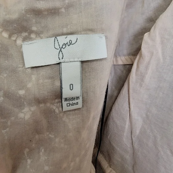 Joie Solandra Navy Blue Cream Lace Spaghetti Strap A Line Fit Flare Dress Size 0 - Picture 4 of 5